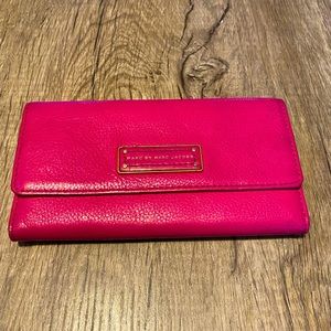 Marc by Marc Jacobs Pink Tri-fold Wallet/ Gold Hardware